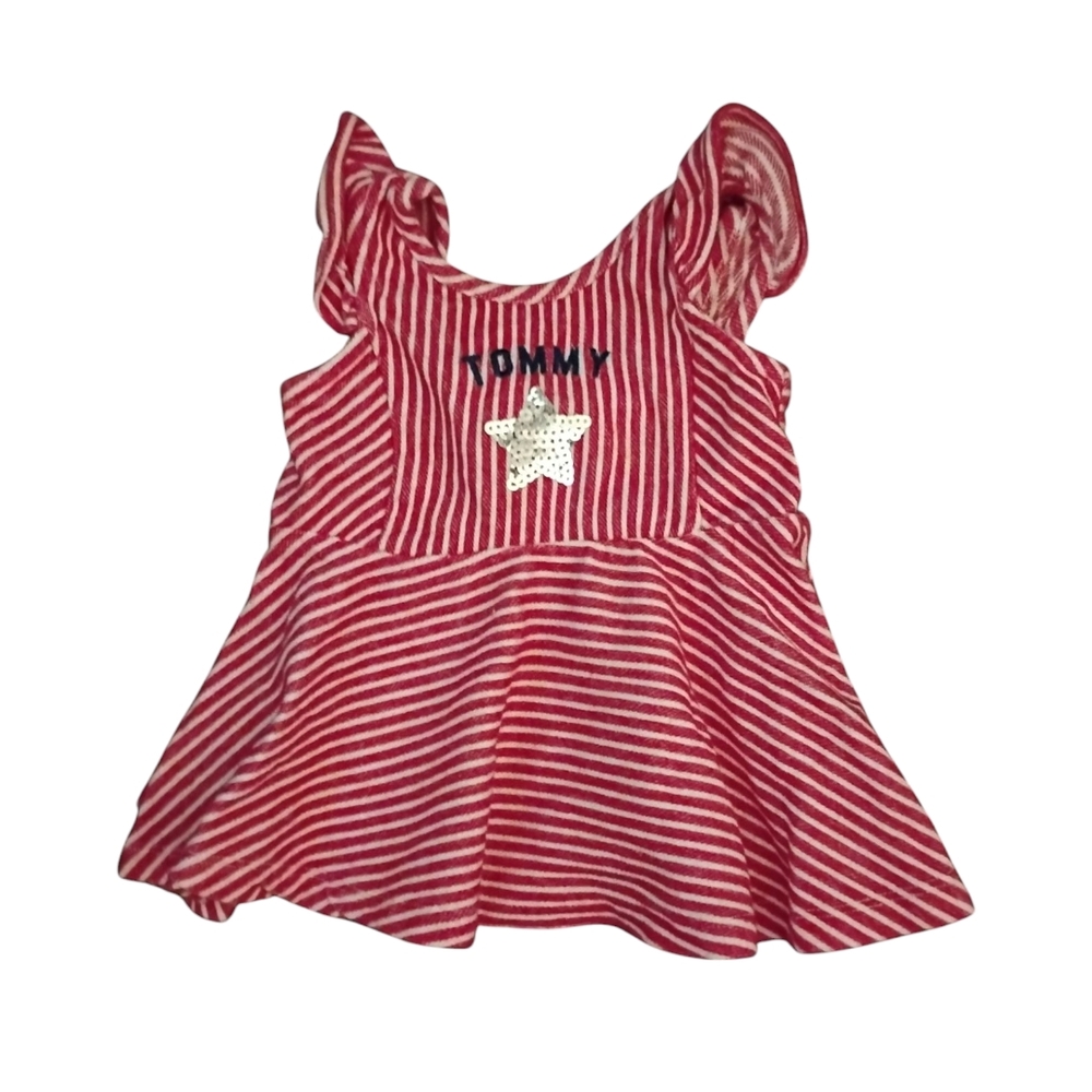 Tommy Hilfiger Red Striped Infant Top